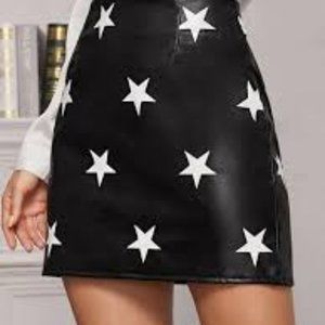 Leather Star Skirt Size Medium